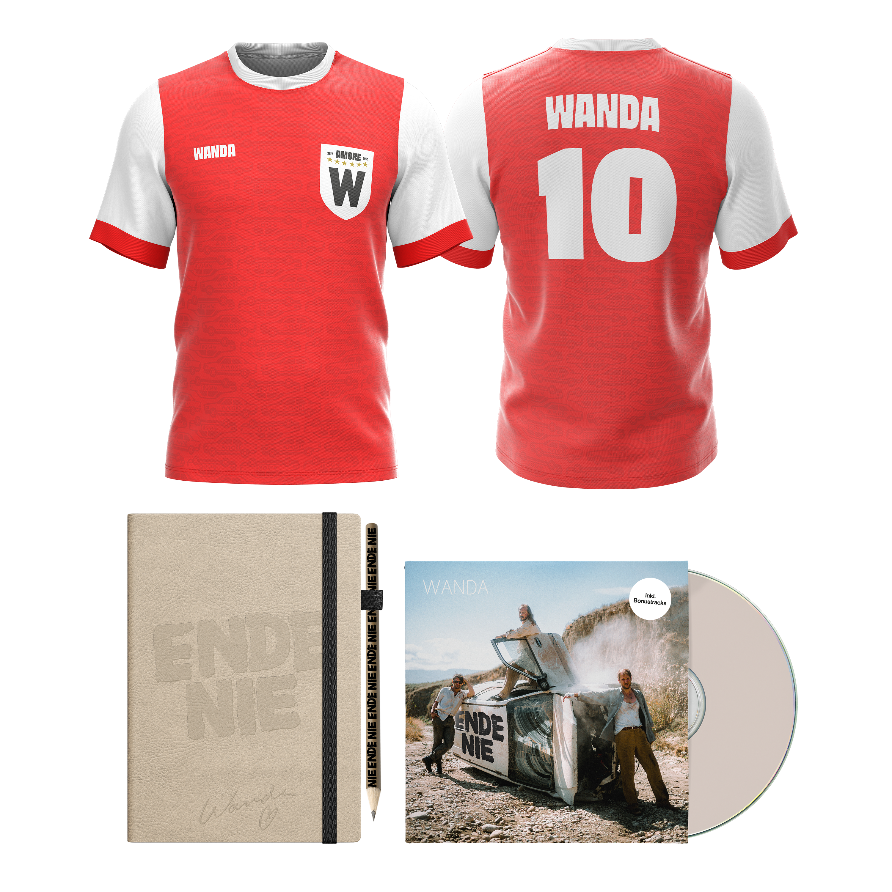 Wanda Ende nie Deluxe CD + Trikot + Notizbuch 341605