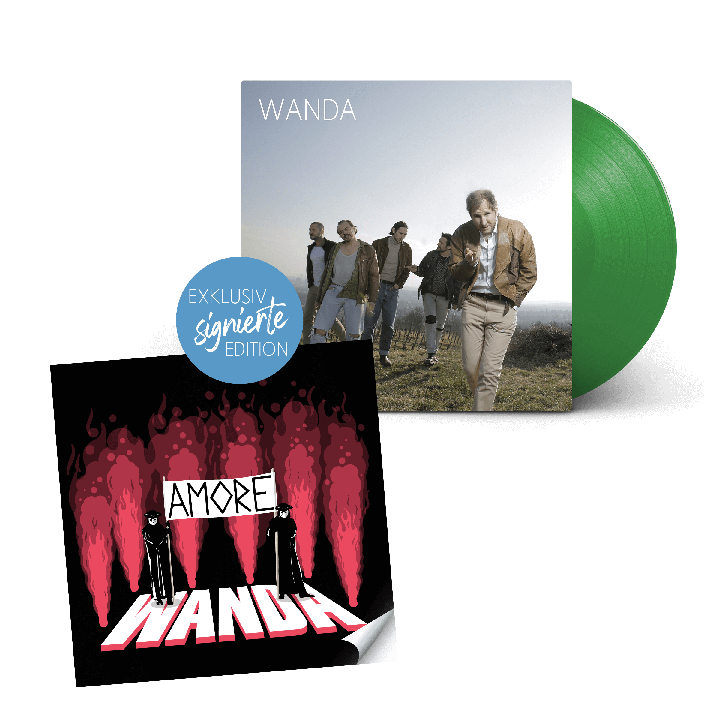 Wanda Wanda Ltd. signierte grüne LP + Art Print signiert 202771
