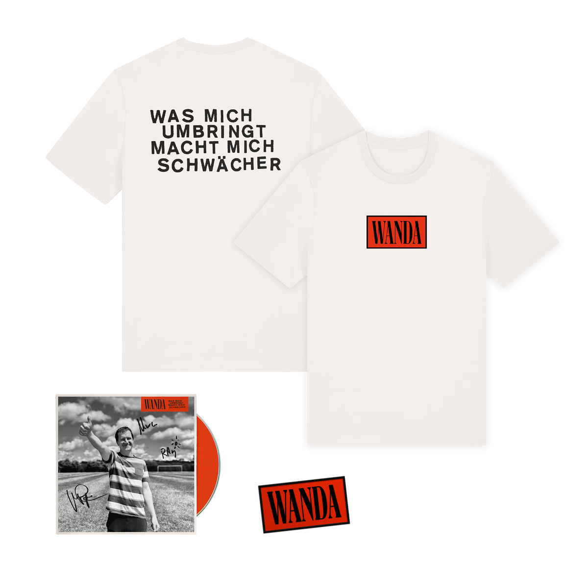 Wanda Was mich umbringt macht mich schwächer CD-Bundle inkl. T-Shirt + Patch 461061